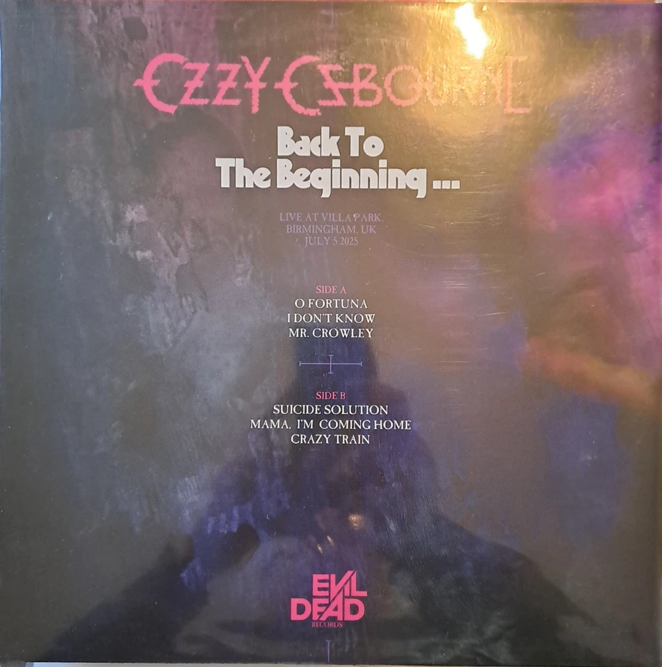 Ozzy Osbourne Back To The Beginning Vinyl Lp - Image 2 of 2