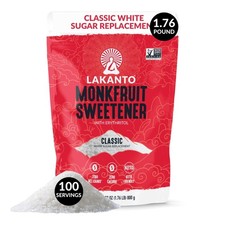 Lakanto Monk Fruit Sweetener with Erythritol, White 28.22 Ounce Pack of 1