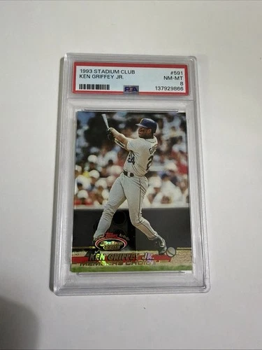 Ken Griffey Jr. "The Kid" Mariners 1993 Stadium Club Baseball Card #591 PSA 8