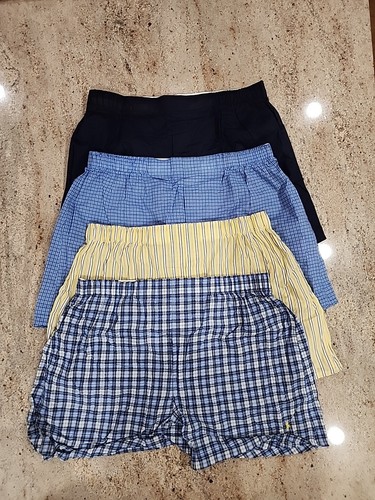 New Men's POLO RALPH LAUREN Set Of 4 Cotton Boxer Brief Size L 