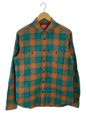 Supreme Long Sleeve Shirt M Cotton GRN Check