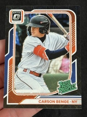 Carson Benge /39 Optic Black Velocity Prizm #180 2026 Donruss Baseball 