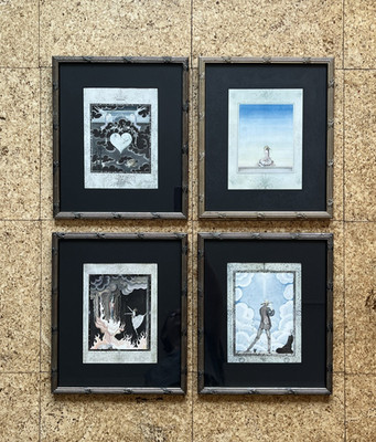 Kay Nielsen 4 Framed Book Illustrations Hans Christian Andersen Art Nouveau