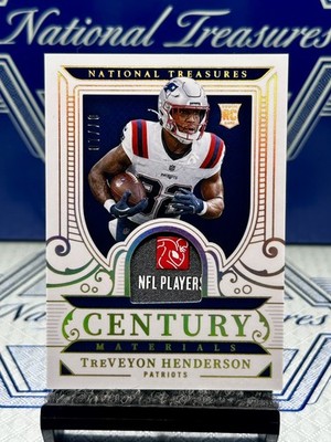 2025 National Treasures TreVeyon Henderson Century Materials Laundry Tag#/10  