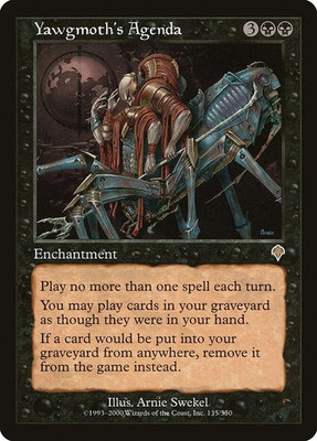 mtg magic yawgmoth's agenda invasion ENGLISH Yaugzebul Program