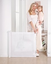 Likzest Retractable Baby Gate Mesh Baby and Pet Gate 33" Tall Extend to 55" Wide