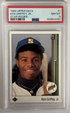 1989 Upper Deck Seattle Mariners Ken Griffey Jr Iconic Star Rookie PSA 8