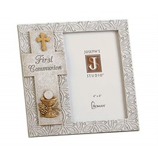 Joseph's Studio First Communion Picture Frame for 4" x 6" Photo Resin and Stone