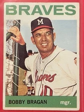 1964 Topps Bobby Bragan #506 Vintage Baseball Milwaukee Braves