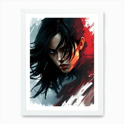 Schwarze Witwe Kunstdruck gerahmt Wandbild Poster Leinwanddruck Bild