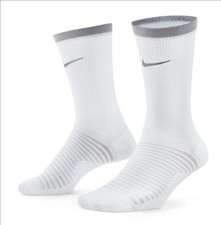 NWT Nike Unisex Spark Dri-FIT Running Crew Socks White Size Large DA3584-100 