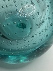 Vintage hand blown Art Glass blue Pear Paperweight — photo 7