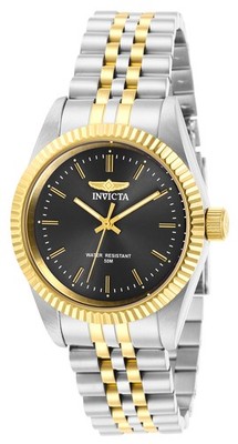 Invicta Women's Watch Specialty Charcoal Dial Silver Two Tone Bracelet 29400