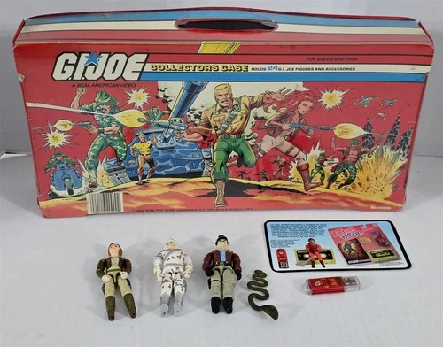 X-508 VINTAGE 1980'S HASBRO GI JOE COVERGIRL KEEL HAUL AVALANCHE CASE & MORE