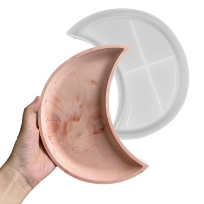 Wehous Large Moon Tray Mold for Resin 6.22 x 2.75 x 0.6 inches, 