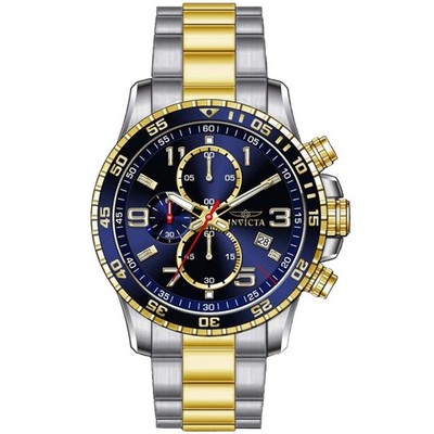 Invicta Men's Watch Specialty Chronograph Blue Dial Two Tone Bracelet 36984