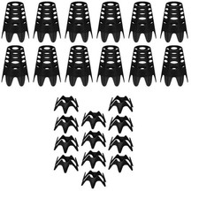 For Golf: 24 Black Plastic Tees Durable for Indoor Mat and Outdoor Training