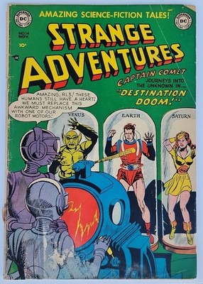 Strange Adventures #14 DC Comics 1951 Classic Test Tube GGA Cover Scarce Gd/vg 