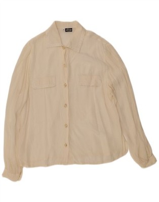 LORENA Womens Shirt Blouse IT 46 Large Off White AH16