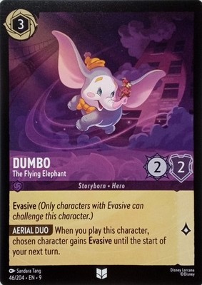 46/204 DUMBO DER FLIEGENDE ELEFANT EN9 UNCOMMON DISNEY LORCANA KARTE
