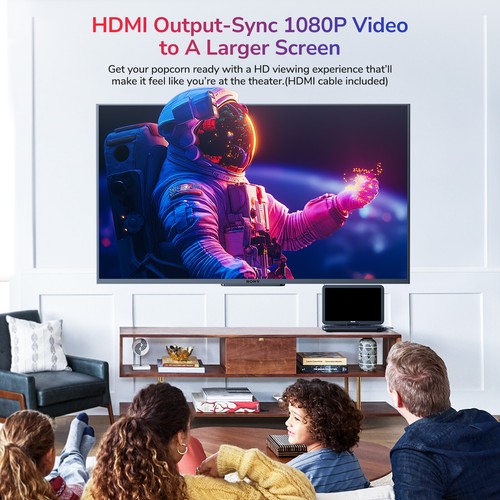 17.6" Portable Blu Ray DVD CD Player 15.6" HD Swivel Screen Sync TV HDMI USB/SD - Picture 6 of 13