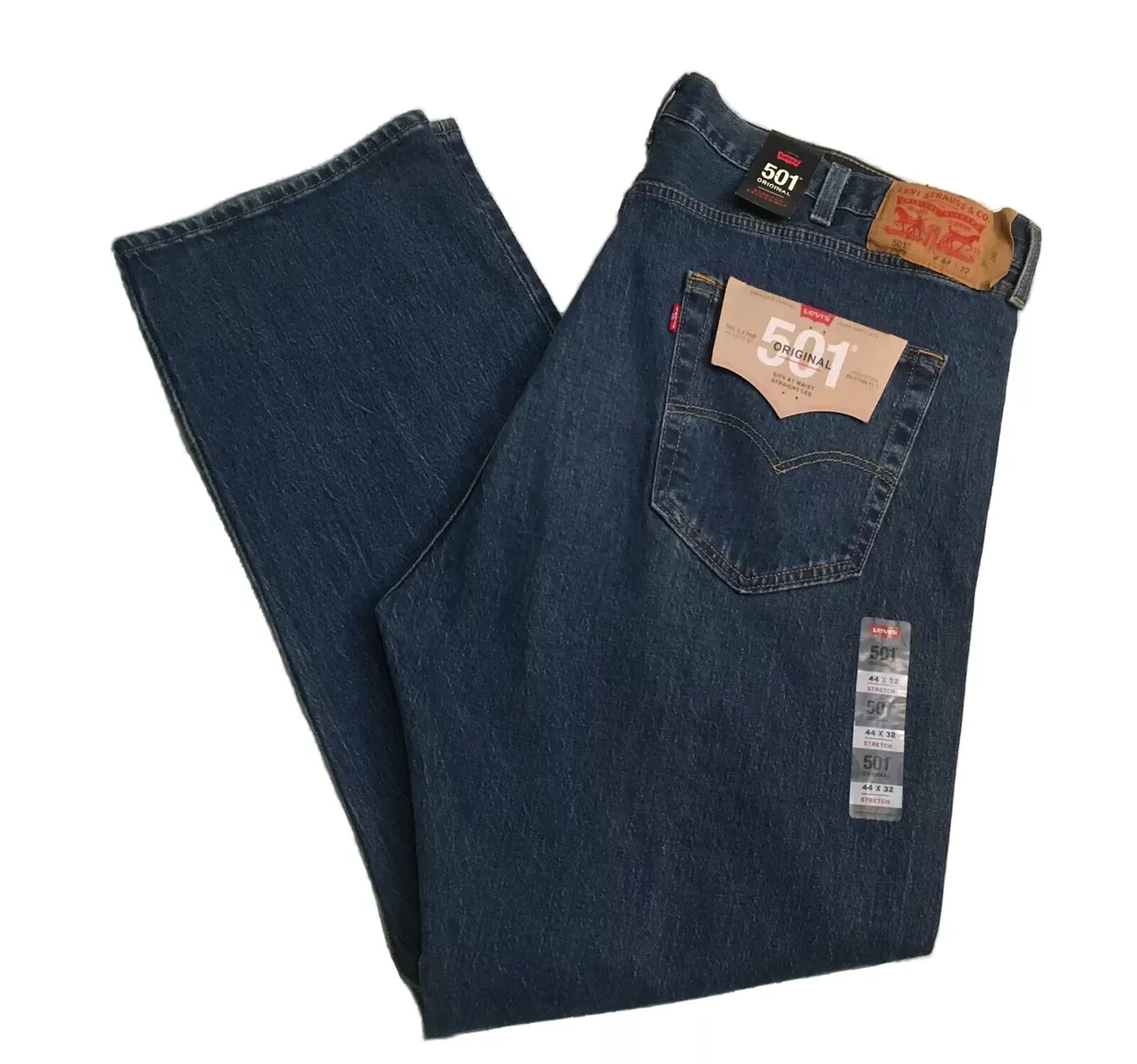 Levi s 501 Original 44x32 Men s Blue Jeans Straight Leg