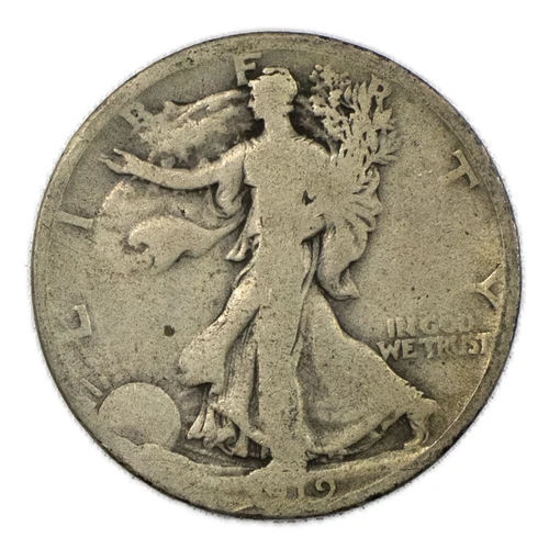 1919-P Philadelphia Walking Liberty Silver Half 50c Almost Good AG+