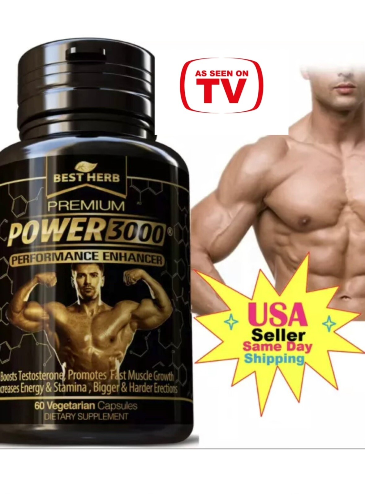 Bodybuilding POWER 3000 Strongest LEGAL PILLS TRIBULUS BIGGER MUSCLE