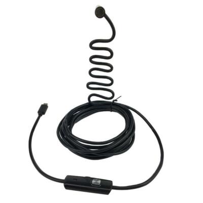 5M Semi-Rigid with 6LED USB Endoscope Type C Borescope for OTG Android PC Macboo