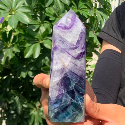 465G Natural colour Fluorite Crystal obelisk crystal wand healing stan - 第 7/15 張圖片
