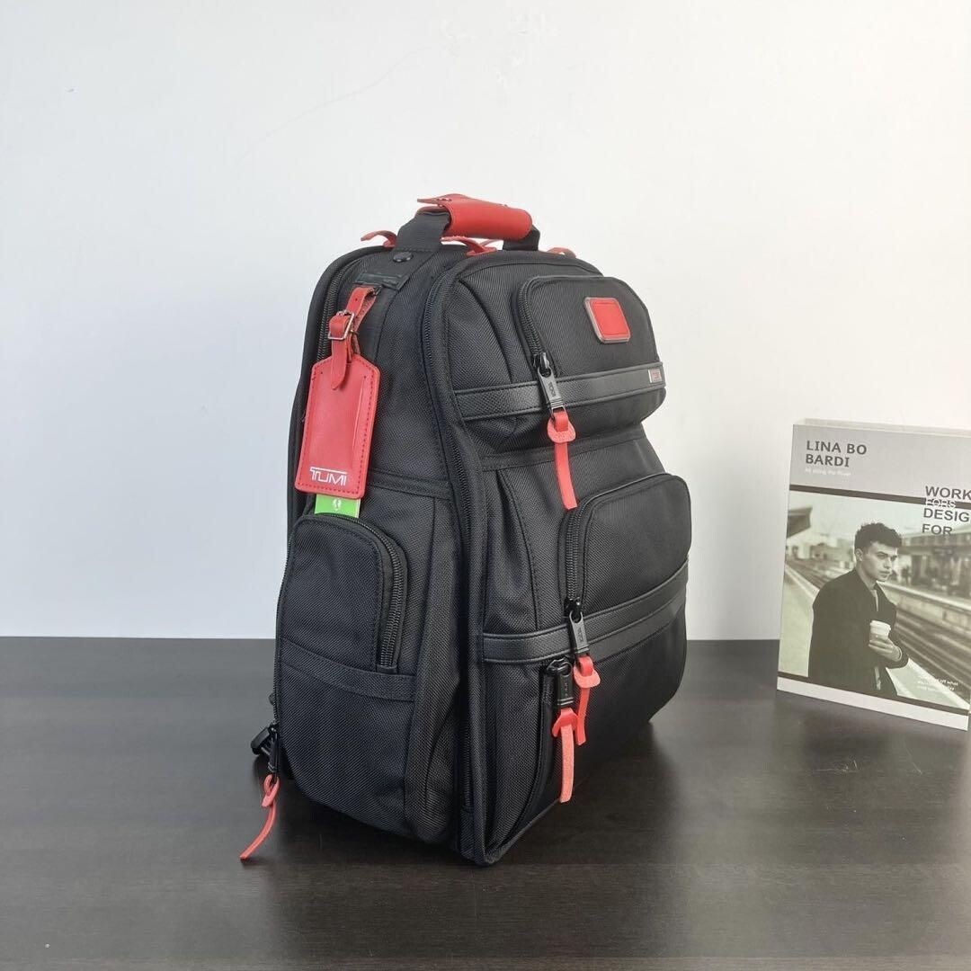TUMI ALPHA3 Brief Pack 2603578 Red Black Men's Backpack Nylon
