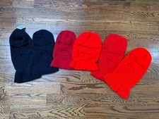 Lot Of 6 Vintage Knit Balaclava 3 Hole Ski Mask 80s 90s