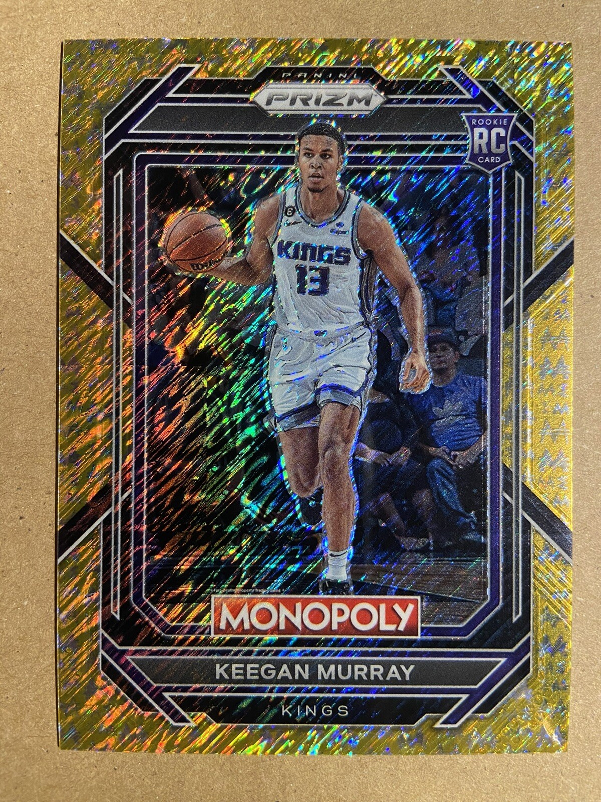2022-23 Panini Prizm Monopoly Keegan Murray Gold Shimmer /500 RC Kings #78