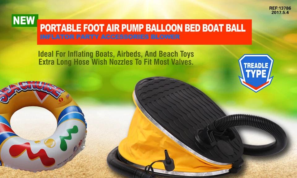 Portable Foot Air Pump Balloon Bed Boat Ball Inflator Party Accessories Blower - image 2 of 4