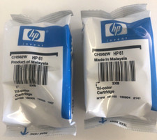 Lot of 2 - HP 61 Tri-Color Ink Cartridge CH562W Sealed - Expired