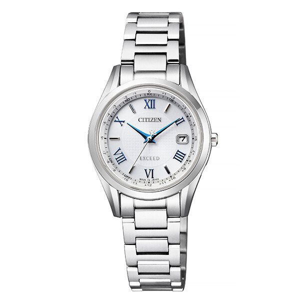 CITIZEN EXCEED Eco-Drive ES9370-62A Silver Radio Women's Watch New