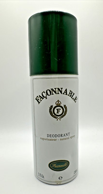 FACONNABLE Deodorant Natural Spray 5 oz/150 ml NEW IN CAN