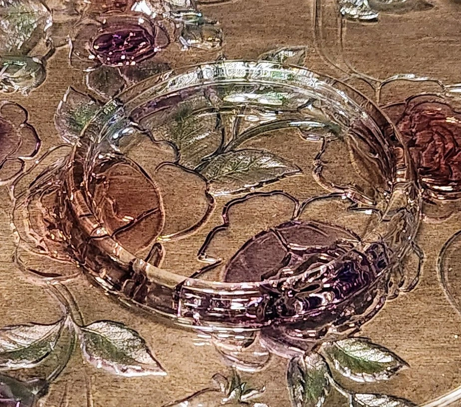 Vintage Studio Nova 14" redondo vidrio inmersión - plato astillado con bordes elevados MIKASA  Foto 3 de 4