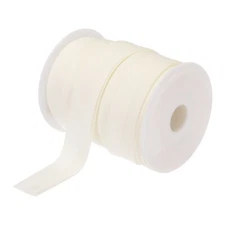 1 Inch Double Fold Bias Tape Continuous Bulk Bias Tape Beige White 25 Yards