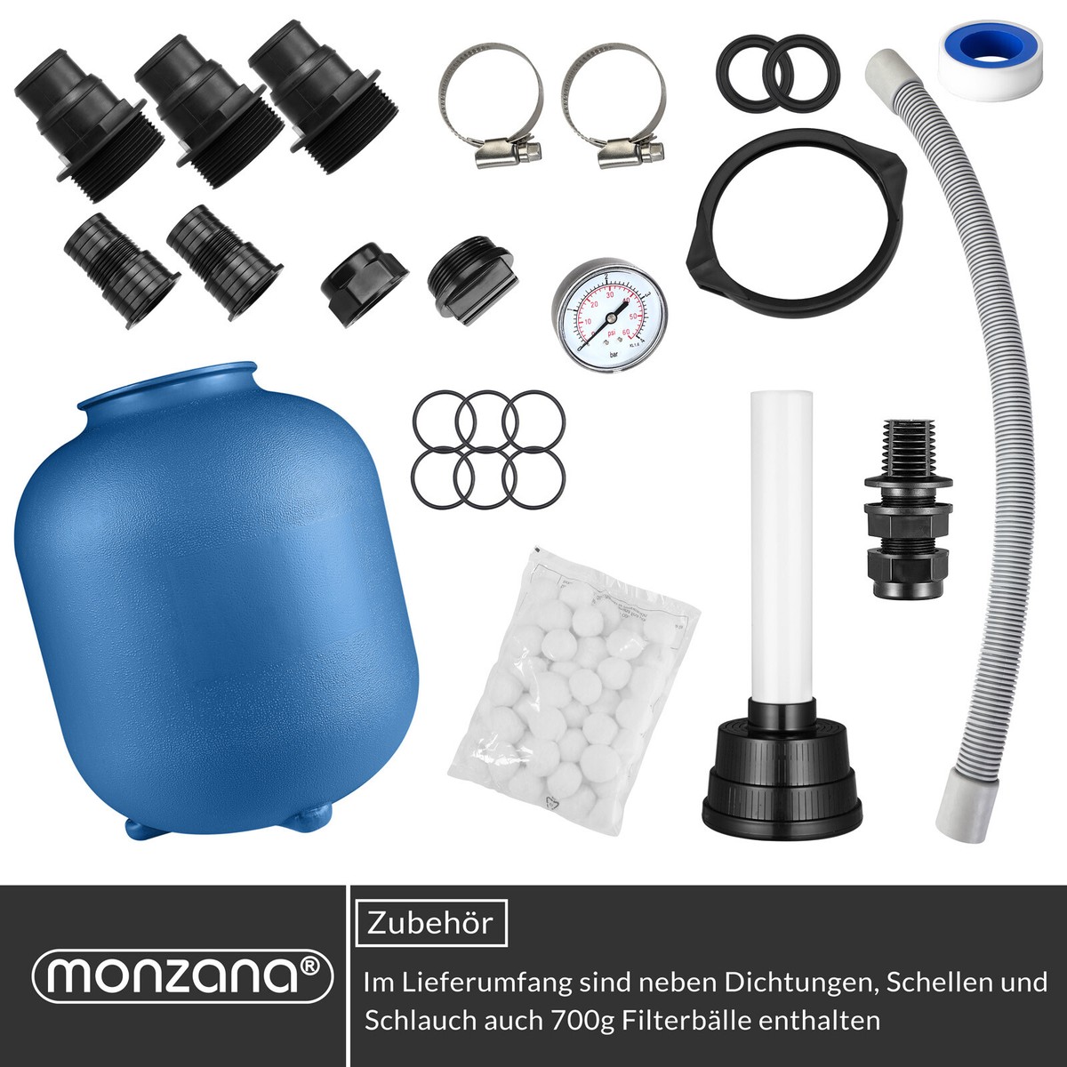 Sandfilteranlage Filteranlage 9.960 L/h Vorfilter 1200g  