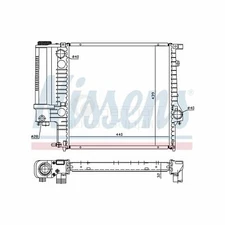 Nissens Radiator Front 60623A 1247145 for BMW