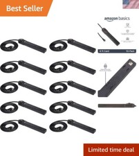 Rectangular 6-Outlet Surge Protector Power Cord Strip, 790 Joule, Black, 10-Pack