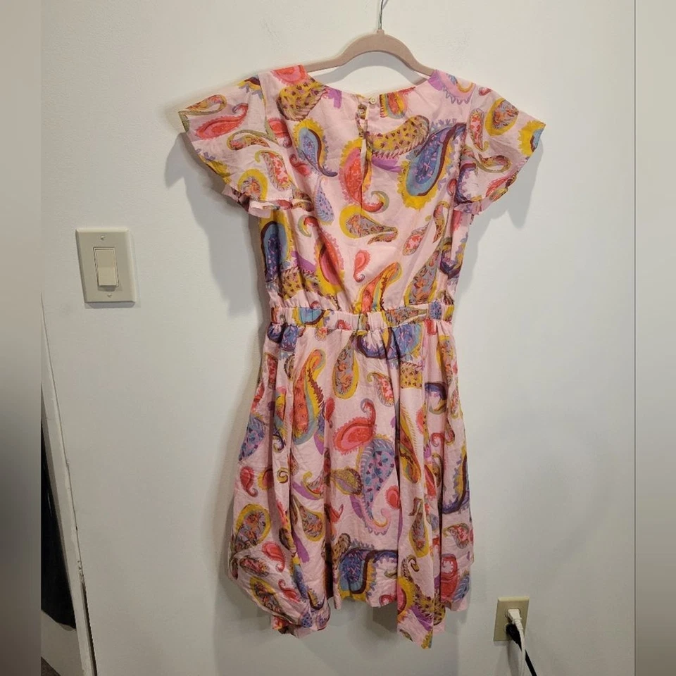 Crewcuts girls size 16 pink with paisley print fit&flare dress - Image 4 of 4