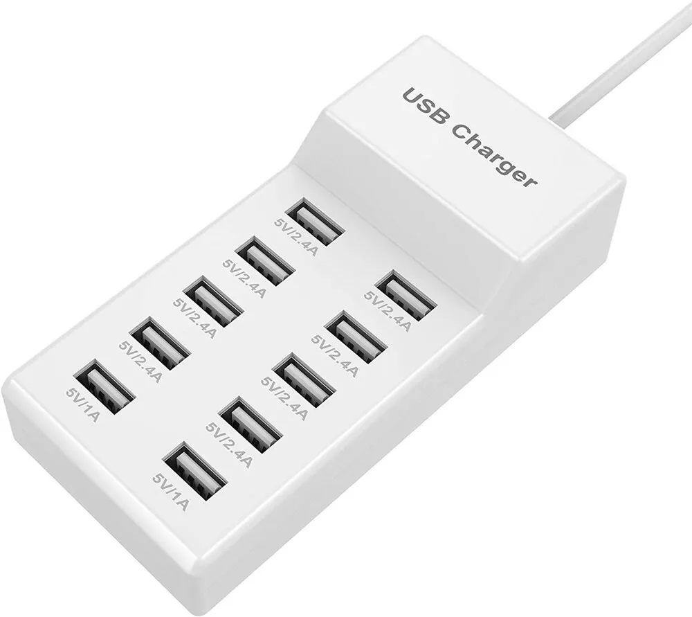 10-Port USB Charging Station