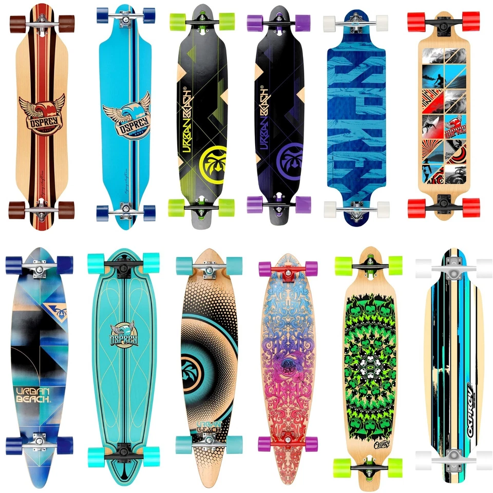 Longboard Osprey oder Urban Beach Twin Tip Skateboard Neu