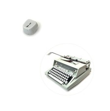 White COLONS : ; Key for Hermes 3000 Typewriter Vtg Media Boxy Keyboard Keytop thumbnail