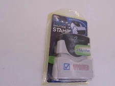 COSCO 035525 Accustamp2 Shutter Stamp with Microban, Red/Blue, APPROVED