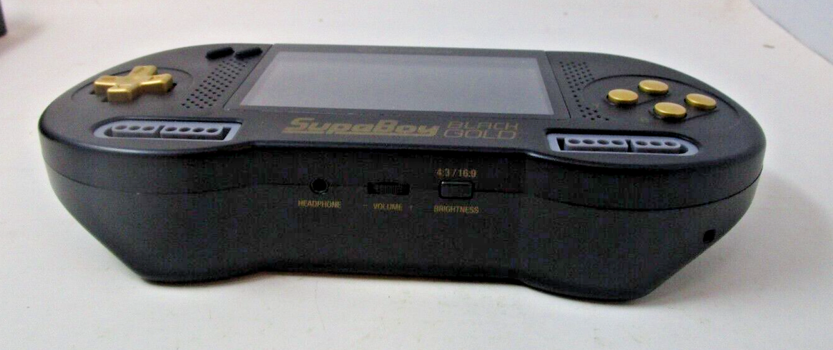 SupaBoy Black & Gold Hyperkin Portable Pocket SFC SNES
