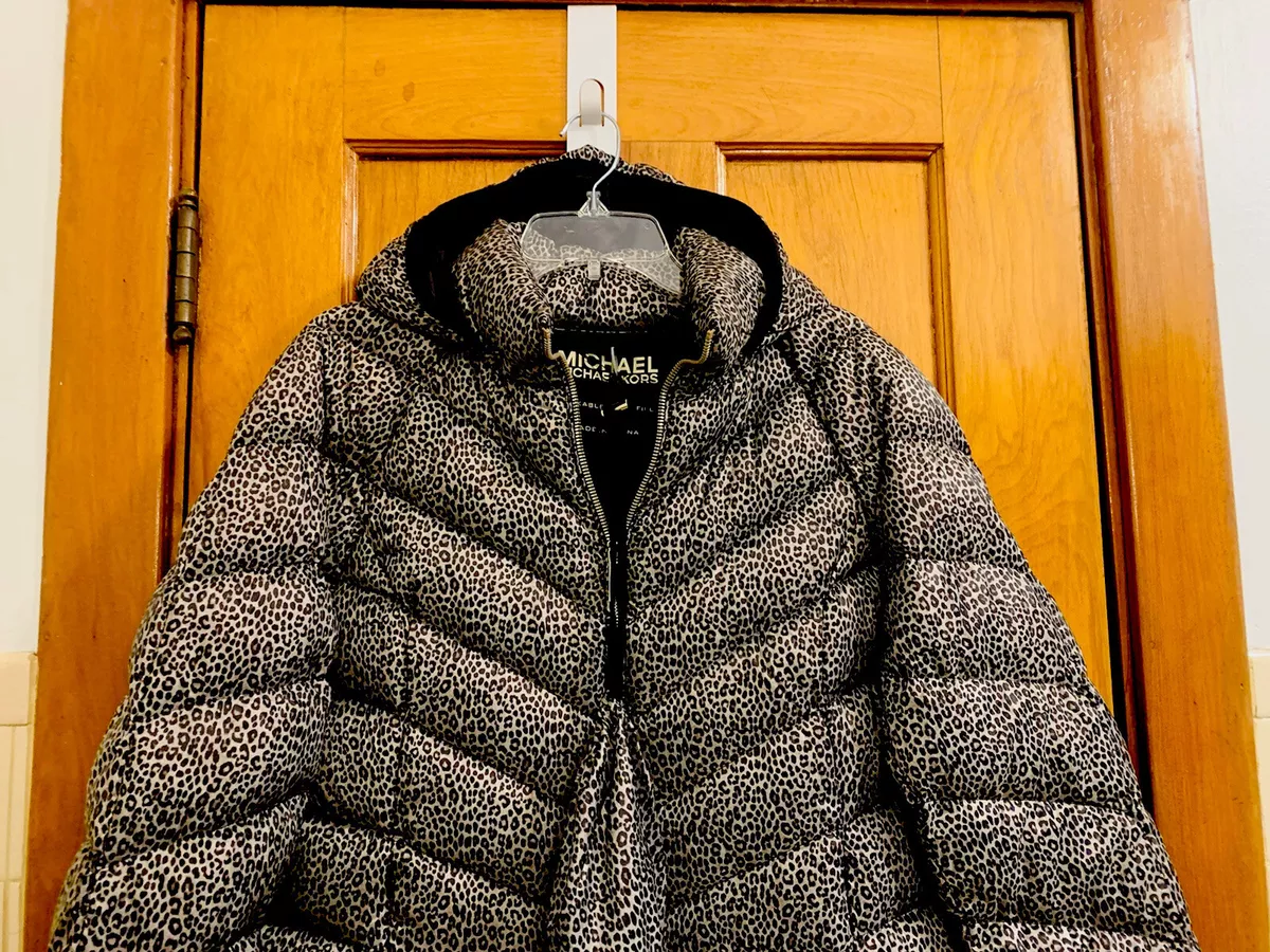 Michael kors hotsell leopard print jacket