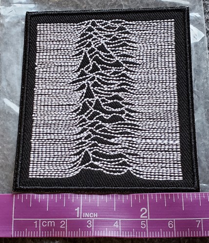 Joy Division UNKNOWN PLEASURES crude rustic embroidered patch goth Factory - Picture 2 of 2